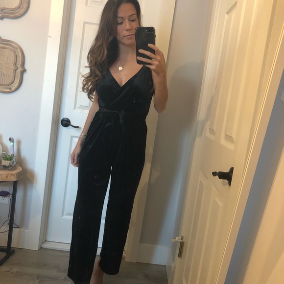 h&m velour jumpsuit